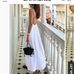Commense 100% cotton low back maxi dress